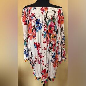 JODIFL Off-Shoulder Floral Blouse - Multicolor